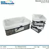 Foto articolo dell\'articolo SET 3 PZ CESTO RETTANGOLARE IN VIMINI FODERATO DECORO HOME CST108 