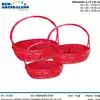 Foto articolo dell\'articolo SET 3 PZ CESTO ROSSO CON MANICO CNT247 