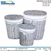 Foto articolo dell\'articolo SET 3 PZ PORTABIANCHERIA OVALE CON FIOCCO PRB172 