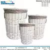 Foto articolo dell\'articolo SET 3 PZ PORTABIANCHERIA ROTONDO BIANCO PRB165