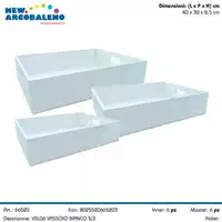 Foto articolo dell\'articolo SET 3 PZ VASSOIO BIANCO VSL06 