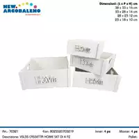 Foto articolo dell\'articolo SET 4 PZ CASSETTA BIANCA HOME VSL35 