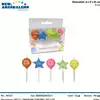 Foto articolo dell\'articolo SET 5 PZ CANDELINE STAR/BALL H 8 CM  PRT711 