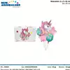 Foto articolo dell\'articolo SET 5 PZ PALLONCINO FOIL UNICORNO 35X65CM CA. BLL100 