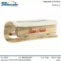 Foto articolo dell\'articolo SLITTA LEGNO BUON NATALE VSL44 