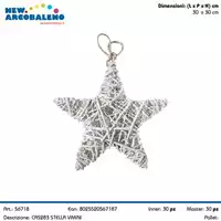 Foto articolo dell\'articolo STELLA DECORATIVA IN VIMINI 30X30 CM CAS283