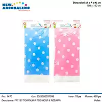 Foto articolo dell\'articolo TOVAGLIA POIS ROSA/AZZURRO 180X180 CM PRT157 