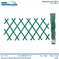 Foto articolo dell\'articolo TRALICCIO VERDE IN PVC 100X200 CM GRN93 