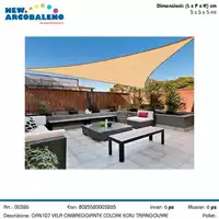 Foto articolo dell\'articolo VELA OMBREGGIANTE TRIANGOLARE 5x5x5 MT GRN107 