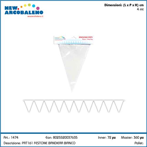 LUTER 0,6 x 1,2 m Banner Bianco Verniciabile, Bandiera Bianca in Poliestere con Corda da 6 m per Appendere Fai da Te Segnaletica da Parete per Esterni